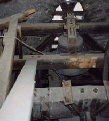  bell #2, notice the missing wheel and the wear on the beam, from the clapper of the #3.